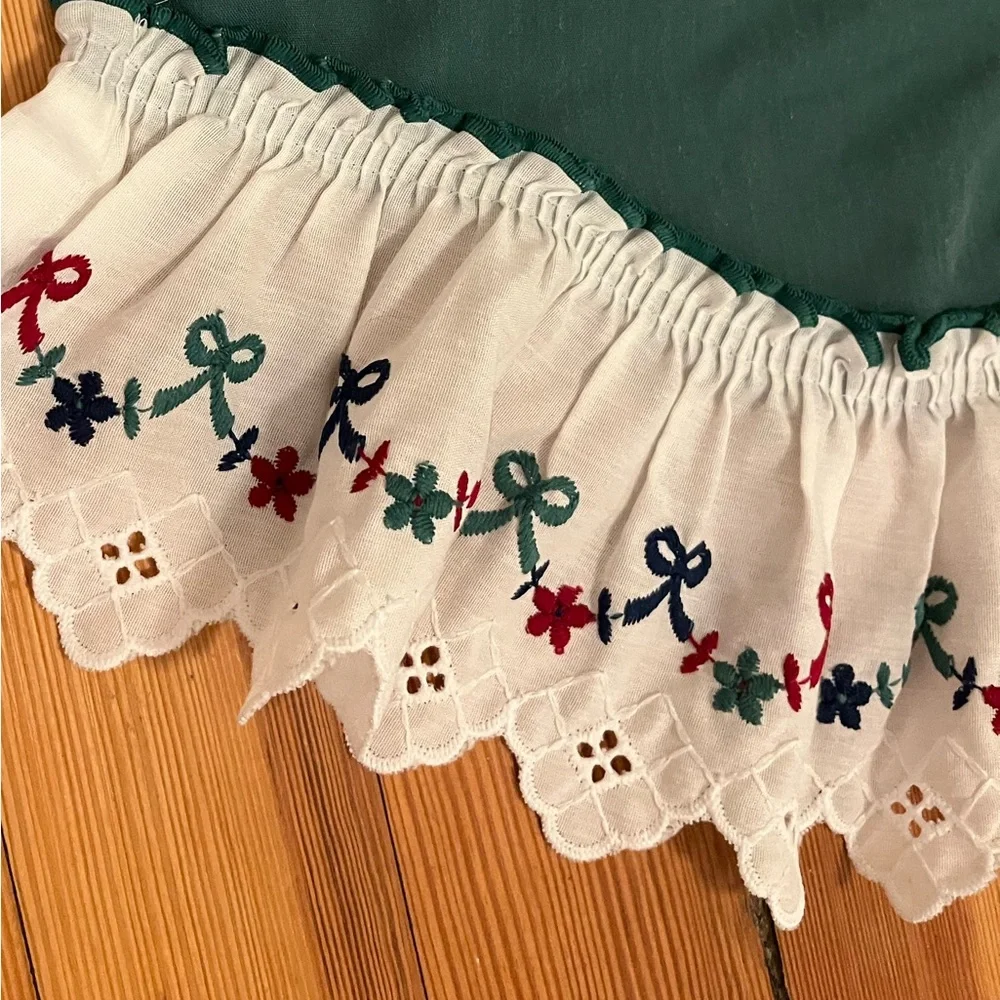 Vintage Embroidered Ruffled Valances